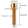 UHDFBDHF 4Pcs Titanium Bolt M6 x 25mm Allen Hex Bolts