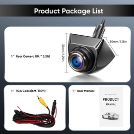 Wireless Reversing Camera, 360° Adjustable Car Rear View Camera, IP68 Waterproof Reverse Camera for Car, Car Reversing Camera with Night Vision for Cars, Trucks