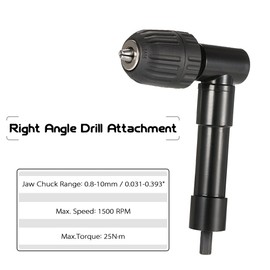0.8-10mm Right Angle Bend Extension 90 Degree Cordless Drill Attachment Adapter