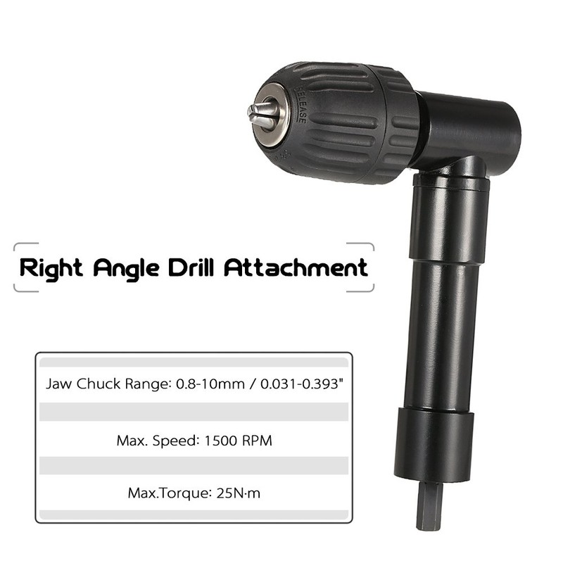 0.8-10mm Right Angle Bend Extension 90 Degree Cordless Drill Attachment