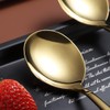Golden Dinner Spoons 6 Pieces, Kyraton 19cm Stainless Steel Titanium