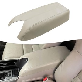 KBH Center Console Armrest Cover Replacement for Acura RDX 2007 2008 2009 2010 2011 2012, Vinyl Leather Middle Console Skin Upholstery, Anti-Scratch, Tan