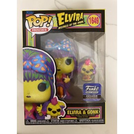 Funko NEW FUNKO POP! ELVIRA & GONK #1649 HOLLYWOOD BLACKLIGHT EXCLUSIVE *SHIPS NOW*!!