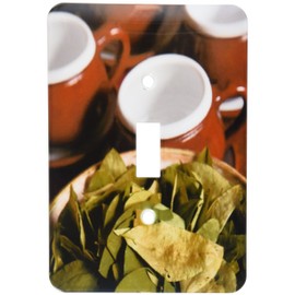 3dRose 3dRose LLC lsp_86965_1 Peru, Cuzco Coca Leaves and Tea Cups Sa17 Bja0152 Jaynes Gallery Single Toggle Switch