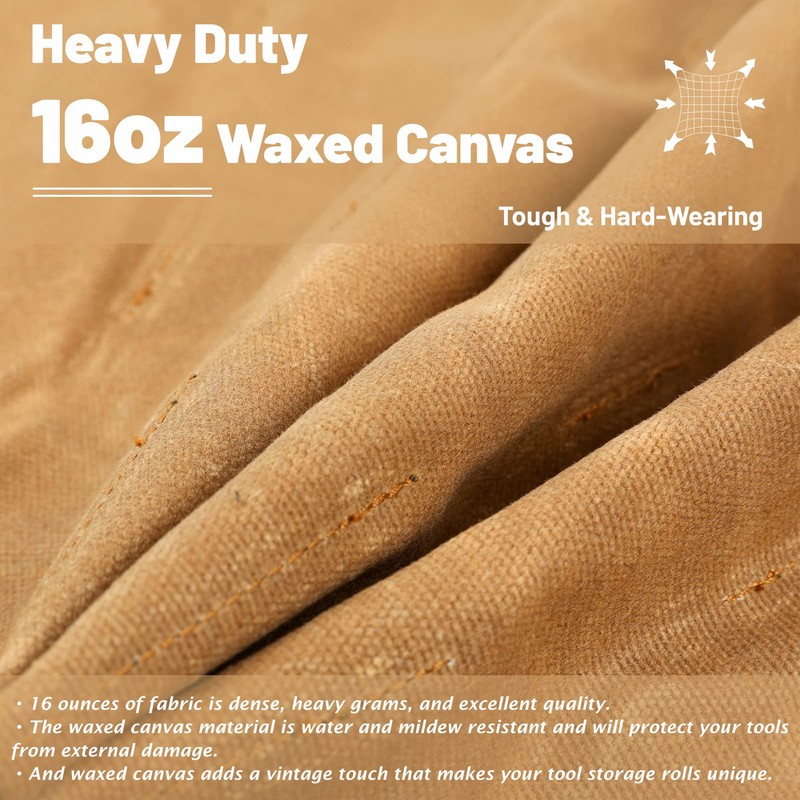 Tool Roll Bags, Portable Tool Roll with Buckle & Carry