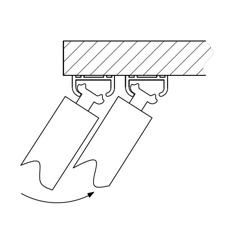 SLID'UP 100 Sliding Door Fitting 100 cm 2 Doors 9
