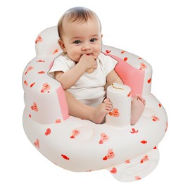 EKEPE Inflatable Baby Seat for Babies from 3 Months, Baby Floor Seats, Baby Seats for Toddlers, Inflatable Baby Chair with Built-in Air Pump - Rabbit