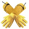 ITC Gauntlet Gardening Gloves Thorn Proof, Heavy Duty Leather Gardening