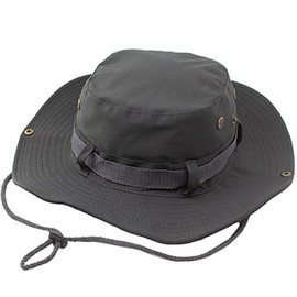 Awlsyj Mens Womens Sun Bucket Hat Wide Brim Fishing Hat Safari Hat Foldable Boonie Cap Outdoor UV Protection Beach Travel Fishing Hiking Hat (Dark Grey)