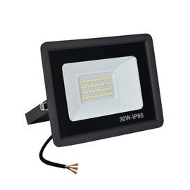 treoir LED Outdoor Spotlight, 30 W, LED Floodlight, 3000 lm, Super Bright LED Floodlight, 3500 K Warm White IP66 Waterproof LED Outdoor Spotlight for Backyard, Driveway, Garage, Hallway, Garden