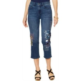 Diane Gilman DG2 By Diane Gilman Women's Jeans Classic Stretch Embroidered, Indigo, 4