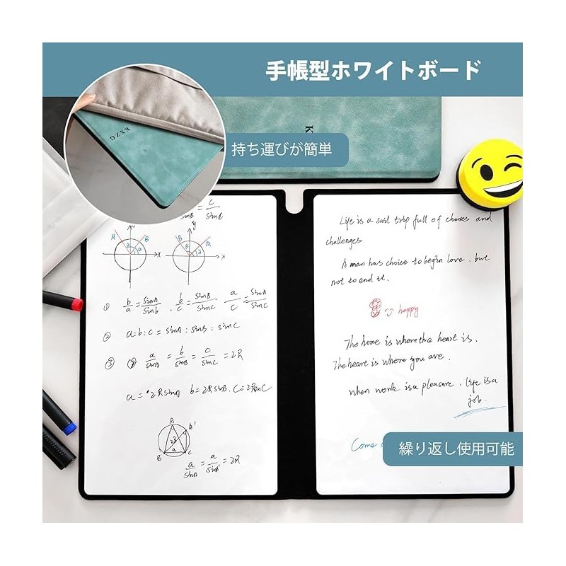 ZiSyouMa Whiteboard A5 Notebook Portable Meeting Board Easy to Write