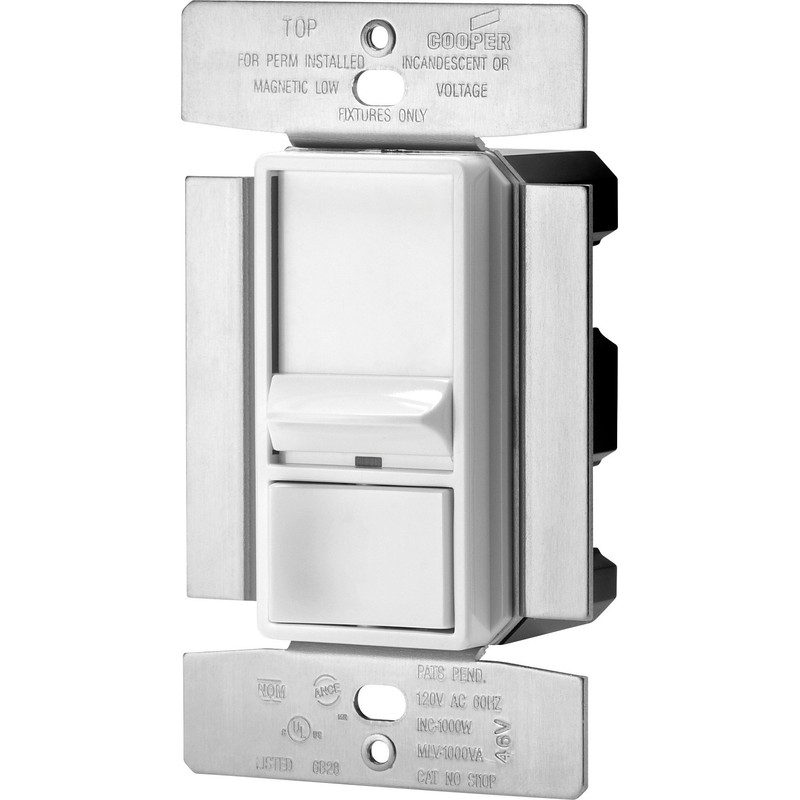 Eaton SI10P-W Skye 3-Way Single-Pole Full Slide Decorator Dimmer with