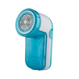 True & Tidy, Portable Fabric Shaver, Safely Removes Lint, Fabric Fluff and Fuzz Balls from All Types of Garments & Fabrics, LR-03, Aqua (Batteries not Included)
