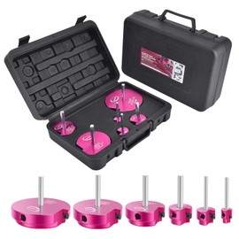 6 Pcs PVC Pipe Reamer Kit, PVC Fitting Saver Socket Saver Plumbing Tool with 3/4", 1", 1-1/2", 2", 3" and 4" Head, Plastic Pipe Fitting Reamer for SCH40 CPVC ABS, Fits Standard 1/2" Drill