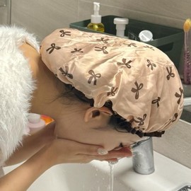 Women's Random Color Soft Waterproof Shower Cap for Face Washing, Scalp Protection & Makeup Makeup 5ea
