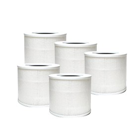 Nispira Core Mini-RF 3-in-1 HEPA Activated Carbon Filter Replacement For Levoit Air Purifier Core Mini Remove Smoke, Dust, VOCs Chemical, 5 Pack