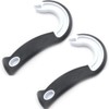 Calsgkspray 2Pcs Black Manual J-Shape Ring Pull Can Opener, Ideal