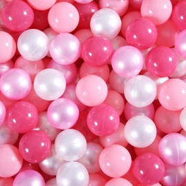 GUESVOT Ball Pit Balls 100 Soft Plastic Balls, for Baby Toddler Ball Pit, BPA Free Play Tents &Party&Christmas& Tunnels Indoor & Outdoor Great Gift for Kids (Pink Mix)