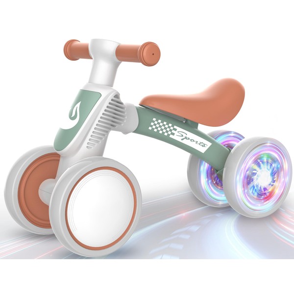 Colorful Lighting Baby Balance Bike Toys for 1 Year Old Boy Girl Gifts, 10-36 Month Toddler Balance Bike, No Pedal 4 Silence Wheels & Soft Seat First Bike, One Year Old Boy Girl Birthday Gifts.