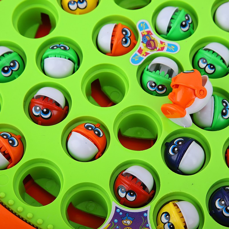 Fishing Game Toy Set with Rotating Board fishing plate Parent
