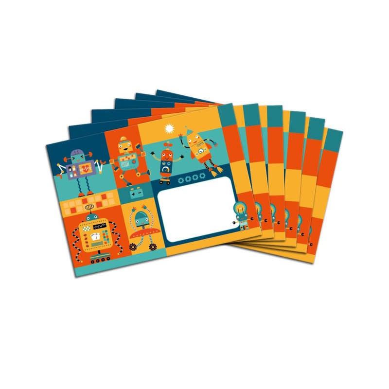 Letter Pad with Envelope for Kids Robot Writing Paper Set