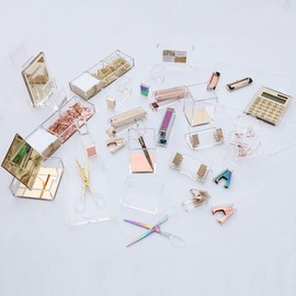 Acrylic Multi Color Office Scissors (7") by Draymond Story - Desktop Stationery (Wife Birthday Gift Ideas)