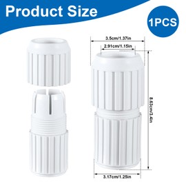 lasuroa Pool Pole Cam Lock, ABS Telescoping Pole Connector Replacement Parts Swimming Pool Cleaning Pole Fits for 3 Section Pole (White)