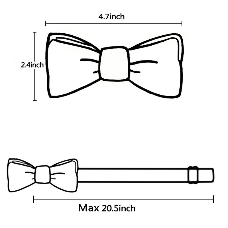 Alizeal Juego de tirantes y corbatín ajustables para hombre, Blanco,