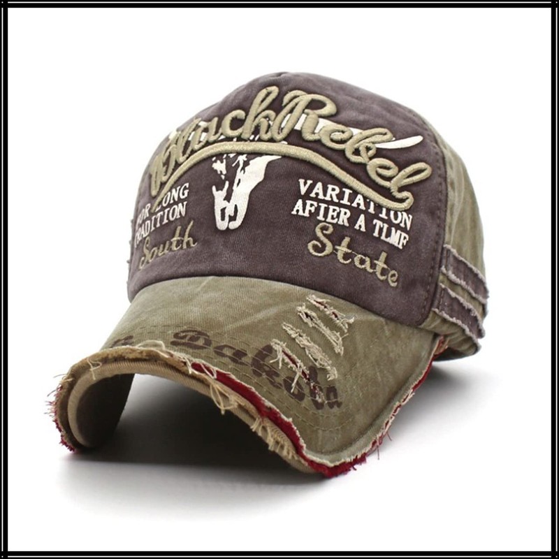 White Fang CA601 Cap, Logo, Distressed Treatment, Hat, Sports, Running,