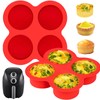 Puyeipt 2 Pack Air Fryer Egg Bite Molds, 4-Cup Mini