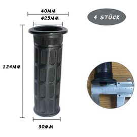 4 Trolley Handles, Rubber Trolley Handles, Wheelchair, Bicycle, Motorcycle (32 mm)
