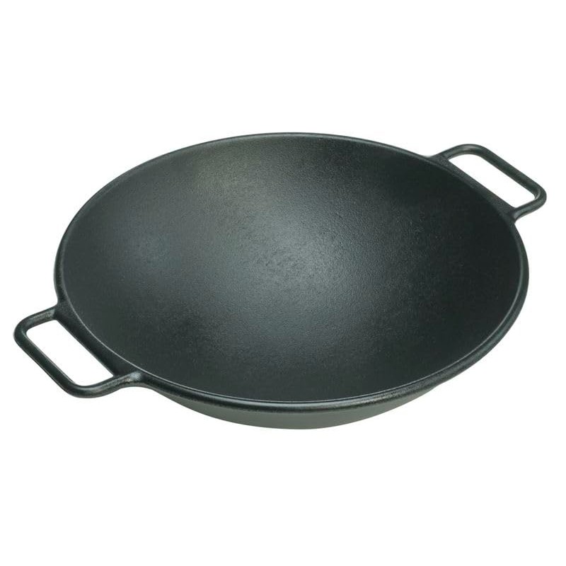 Lodge BOLD 14 Inch Seasoned Cast Iron Wok; Design-Forward Cookware