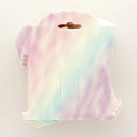 Rainbow Foil Hair-Bow Display Cards - 50 Cards Small