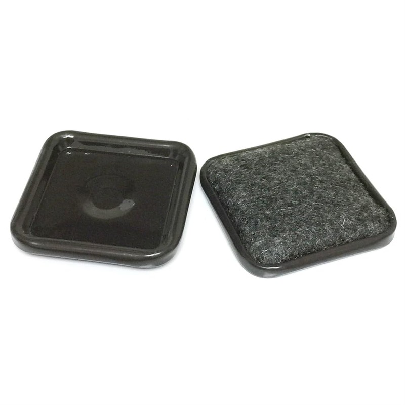 2.5 inch Square Reusable Carpet Bottom Furniture Caster Cups to