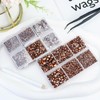 Briskbloom 10000PCS Brown Rhinestones for Crafts Shoes Clothes, Copper/Coffee Flatback
