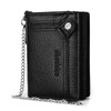 Men Wallet with Chain Vegan Faux Leather Bifold Wallet for