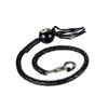 Motorcycle Get Back Whips in different Colors W/Pool Ball. Made of 100% Genuine Leather (Black W/ 8 Ball)