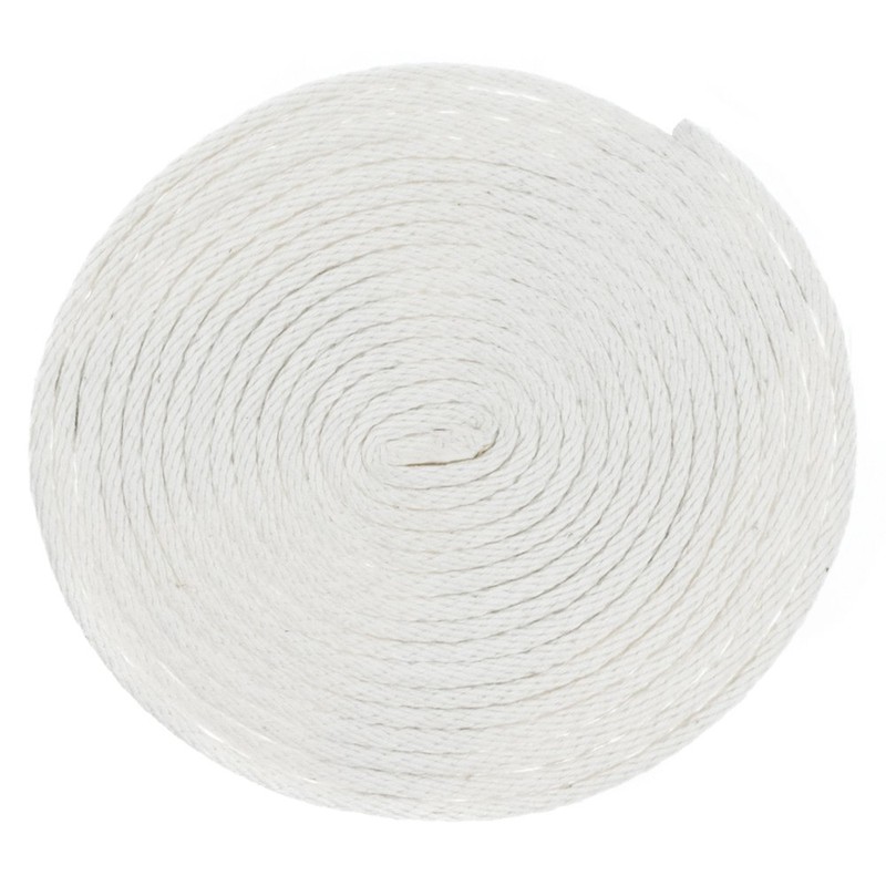 Paracord Planet Solid Braid Poly Cotton Rope (White, 1/8 Inch
