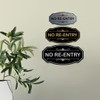 Victorian No Re-Entry Sign (Brushed Silver) - Medium