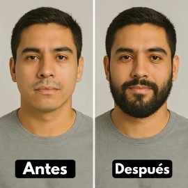 Mopoyat - Promueve El Crecimiento De La Barba (20%) 3 Piezas | Estimula El Cuidado, Llena Los Huecos Y Las Áreas Calvas | Engrosa El Cabello Facial | Adecuado Para La Escasez De Barba