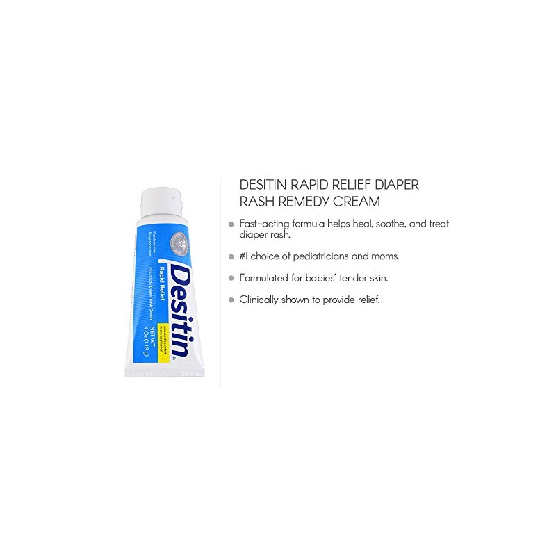 Johnson & Johnson Desitin Rapid Relief Diaper Rash Cream for
