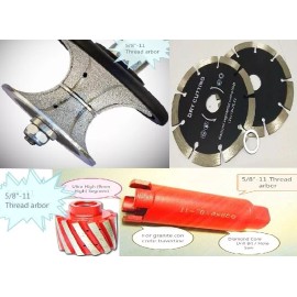 Roxx 3/8" Full Bullnose 1 3/8" core bit sink grinding drum cutter blade stone granite