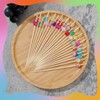 Minisland Orange Red Pearl Fancy Toothpicks for Appetizers, 4.7 Inch