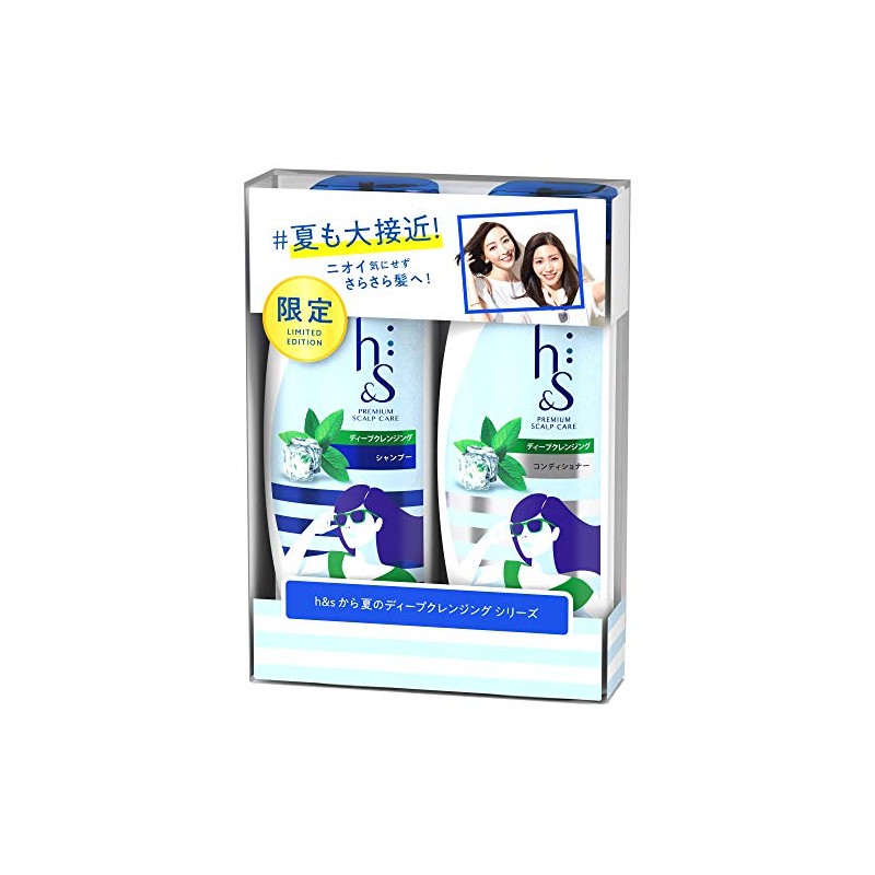 h&s summer limited deep cleansing pump shampoo 370ml conditioner 370g