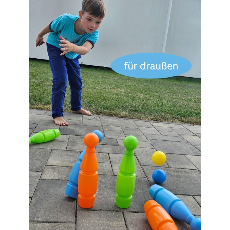 alldoro 60045 Skittles Game for Children, 8 Pieces - Plastic
