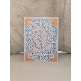 Handmade Seasonal Greeting Ginger Bread Man Card