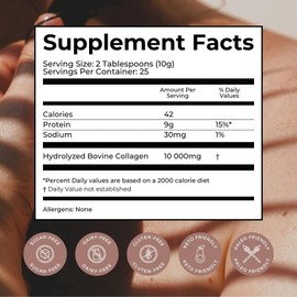 BOMBSHELL Go Glow | Beauty Collagen Peptide Powder for Women (Type I & III), Unflavored, Hair Skin & Nails Supplement, 8.8oz