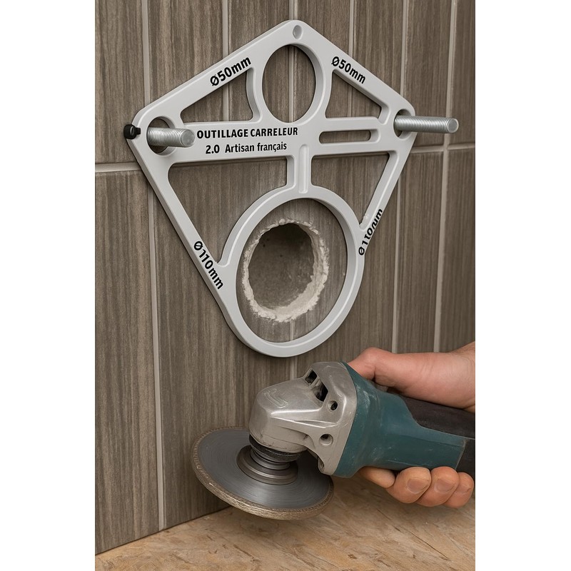 Drilling Template for Hanging Toilet Holders, 6 Diameters (Ø20 to