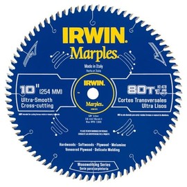 Irwin Tools IRWIN Marples 10-Inch Circular Saw Blade, Hi-Alternate Tooth Bevel, 80-Tooth (1807370)